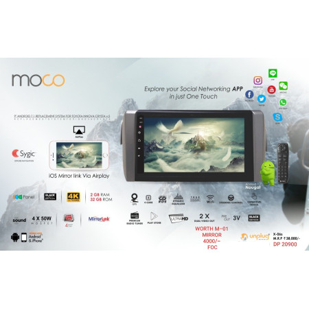 MOCO X-06S CRYSTA DOUBLE DIN TOUCH SCREEN*